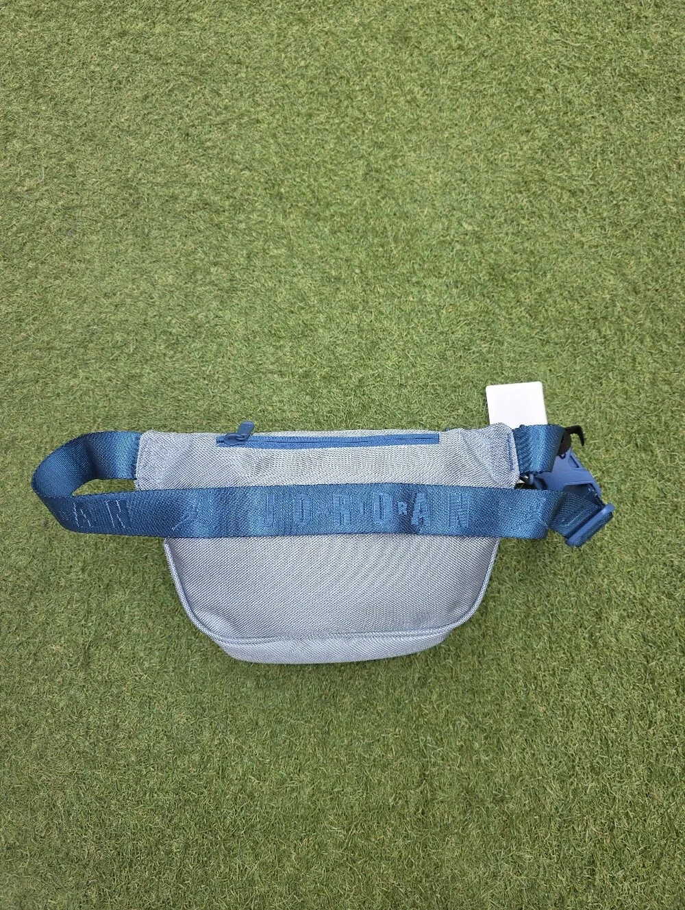 Jordan Gray and Blue Belt Bag with Yellow Jumpman
